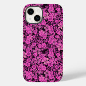 Floral patroon 15.Roze zwarte BG Case-Mate iPhone Case (Achterkant)