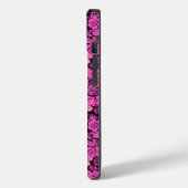 Floral patroon 15.Roze zwarte BG Case-Mate iPhone Case (Achterkant / Links)