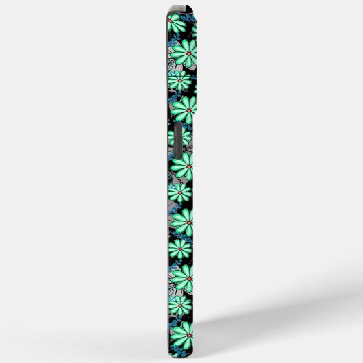 Floral patroon 17.b Black BG Case-Mate iPhone Case (Achterkant / Rechts)