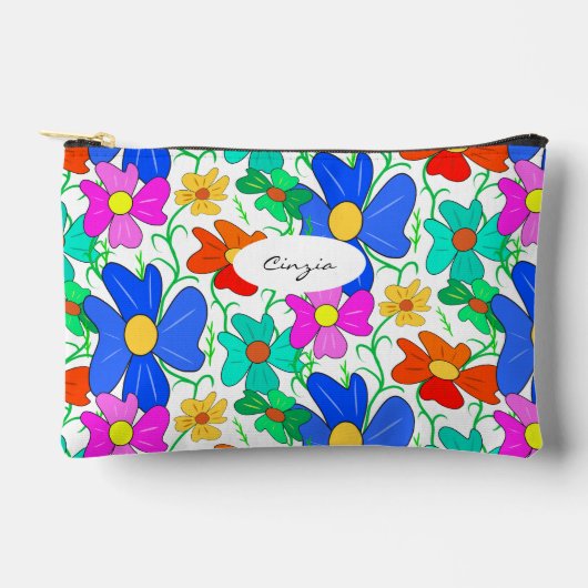 Floral patroon accessoire pouch etui (Voorkant)