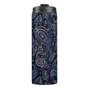 Floral patroon, achtergrond in art nouveau style, thermosbeker