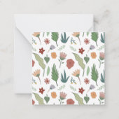 Floral-patroon afspelen notitiekaartje (Achterkant)