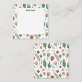 Floral-patroon afspelen notitiekaartje (Voorkant / Achterkant)