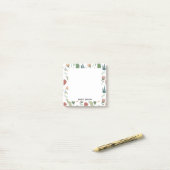 Floral-patroon afspelen post-it® notes (Op bureau)