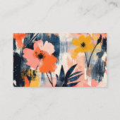 Floral patroon afsprakenkaartje (Achterkant)