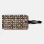 Floral patroon bagagelabel (Achterkant horizontaal)