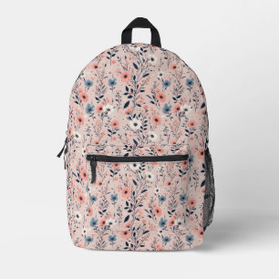 Floral patroon bedrukte rugzak