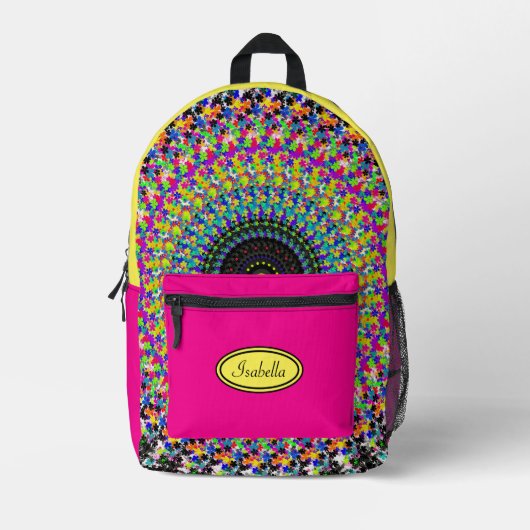 Floral patroon bedrukte rugzak (Voorkant)