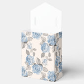 Floral patroon.  blauwe rozen bedankdoosjes (Geopend)