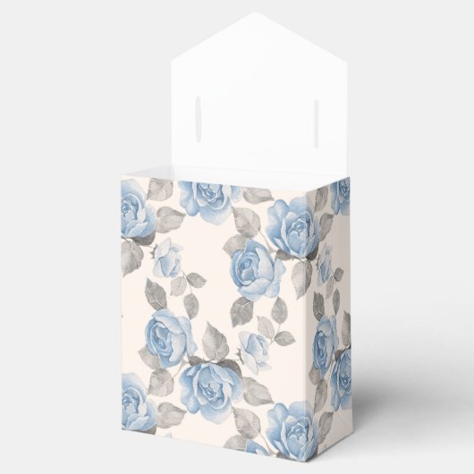 Floral patroon. blauwe rozen bedankdoosjes (Geopend)