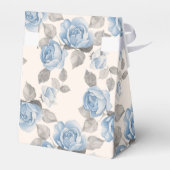 Floral patroon.  blauwe rozen bedankdoosjes (Achterkant)