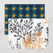 Floral patroon briefkaart (Voorkant / Achterkant)