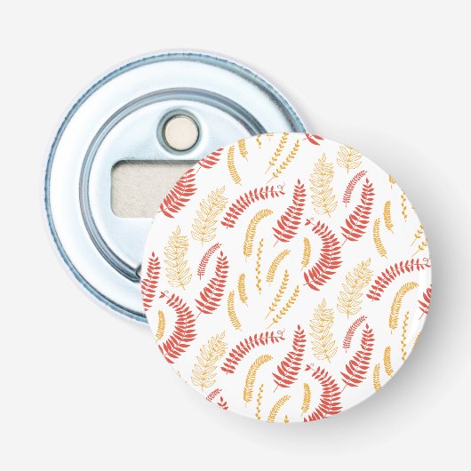 Floral patroon button flesopener (Voorkant)