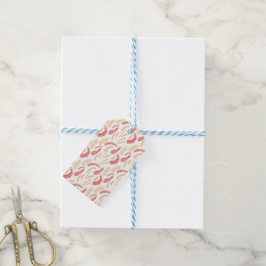 Floral patroon cadeaulabel (Met Touw)