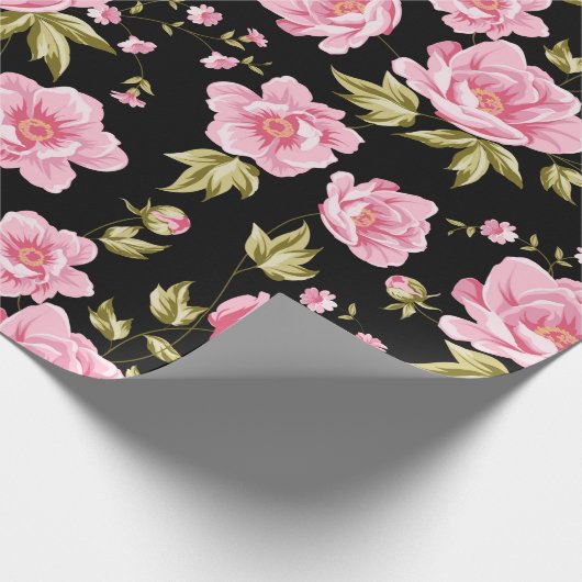 Floral patroon cadeaupapier (Hoek)
