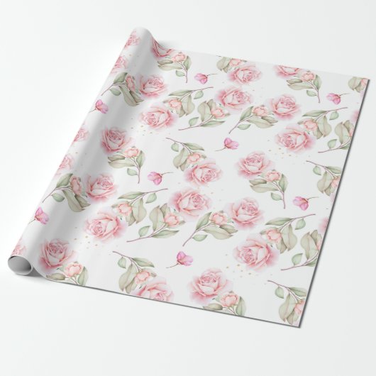 Floral patroon cadeaupapier (Uitgerold)