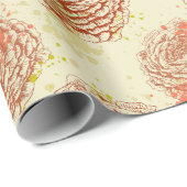 Floral patroon cadeaupapier (Rol Hoek)