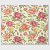 Floral patroon cadeaupapier (Vlak)
