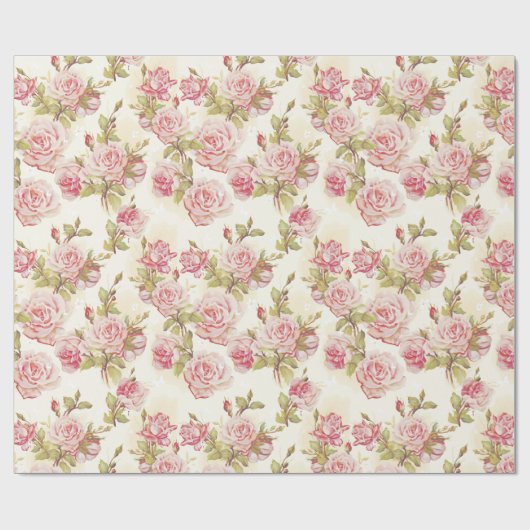Floral patroon cadeaupapier (Vlak)