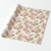 Floral patroon cadeaupapier (Uitgerold)