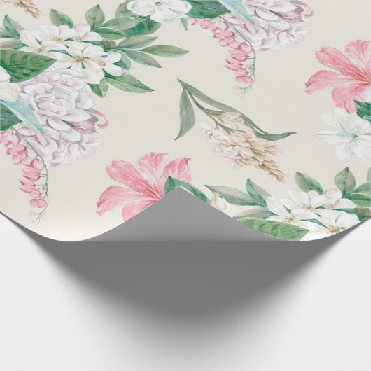 Floral patroon cadeaupapier (Hoek)