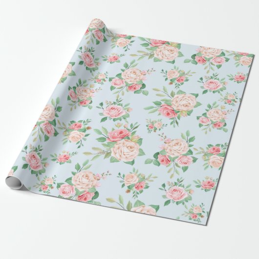 Floral patroon cadeaupapier (Uitgerold)