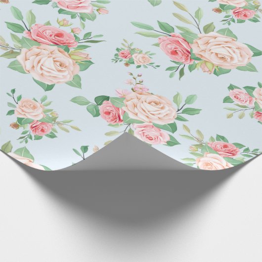 Floral patroon cadeaupapier (Hoek)