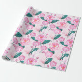 Floral patroon cadeaupapier (Uitgerold)