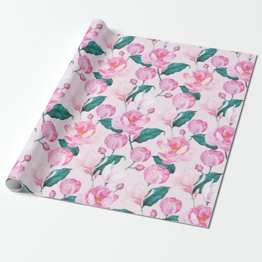 Floral patroon cadeaupapier (Uitgerold)