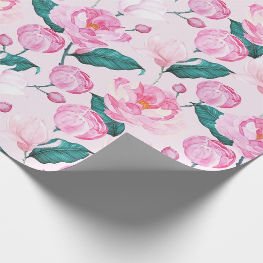 Floral patroon cadeaupapier (Hoek)