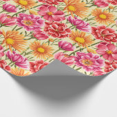 Floral patroon cadeaupapier (Hoek)