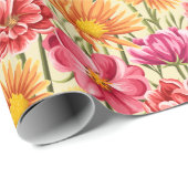 Floral patroon cadeaupapier (Rol Hoek)