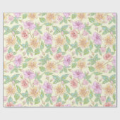 Floral patroon cadeaupapier (Vlak)