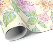 Floral patroon cadeaupapier (Rol Hoek)