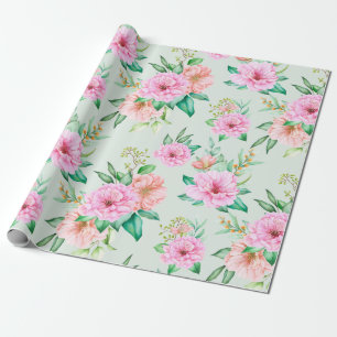 Floral patroon cadeaupapier