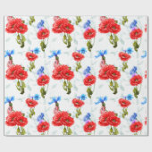 Floral patroon cadeaupapier (Vlak)