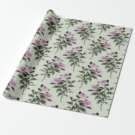 Floral patroon cadeaupapier (Uitgerold)