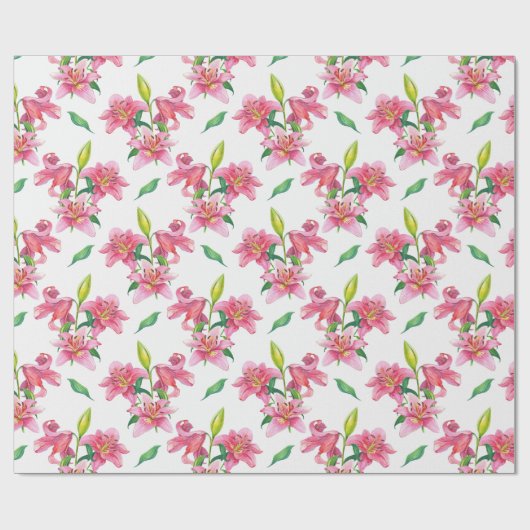 Floral patroon cadeaupapier (Vlak)