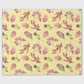Floral patroon cadeaupapier (Vlak)
