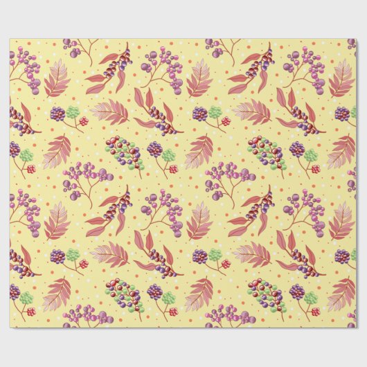 Floral patroon cadeaupapier (Vlak)