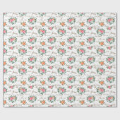 Floral patroon cadeaupapier (Vlak)