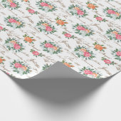 Floral patroon cadeaupapier (Hoek)