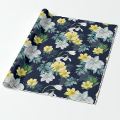Floral patroon cadeaupapier (Uitgerold)