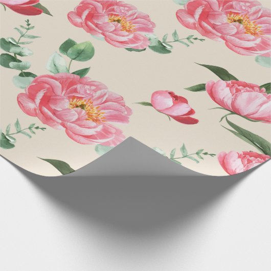 Floral patroon cadeaupapier (Hoek)