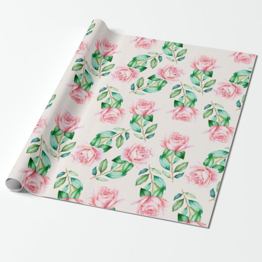 Floral patroon cadeaupapier (Uitgerold)
