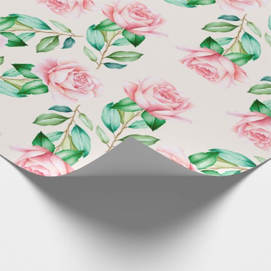 Floral patroon cadeaupapier (Hoek)
