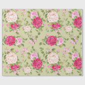 Floral patroon cadeaupapier (Vlak)