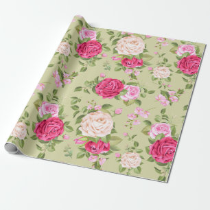 Floral patroon cadeaupapier