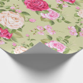 Floral patroon cadeaupapier (Hoek)