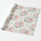 Floral patroon cadeaupapier (Uitgerold)